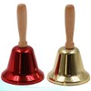 PRETYZOOM 4pcs Christmas Hand Bell Metal Hand Call Bell with