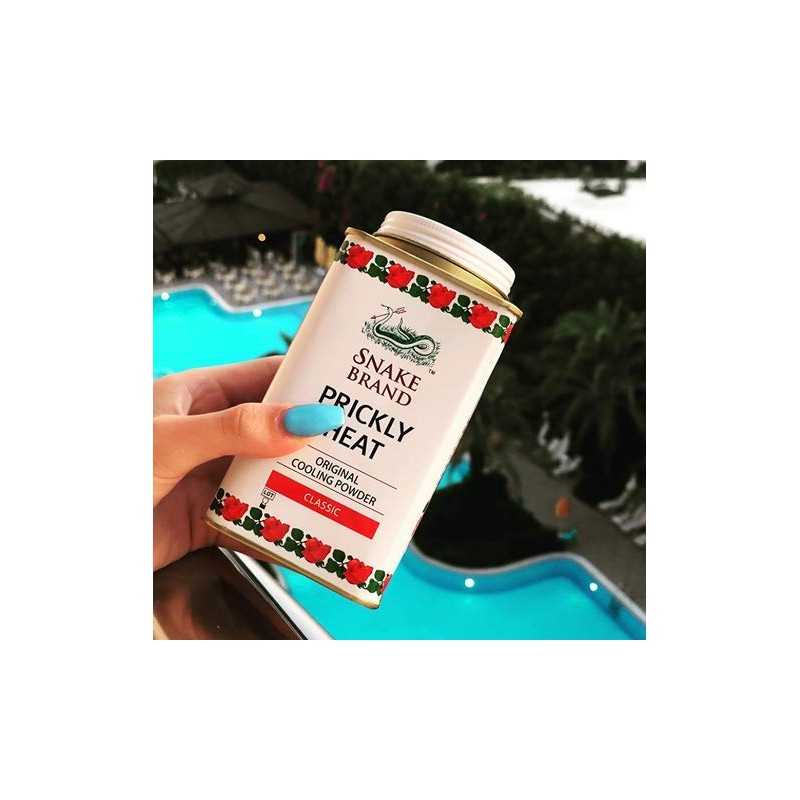 SNAKE BRAND Prickly Heat Cooling Body Powder 140g Twin Pack
