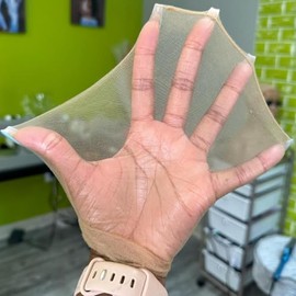 FFEGG Hd 4 pieces Light Brown Stocking Wig Caps Stretchy Nylon Wig Caps for Women