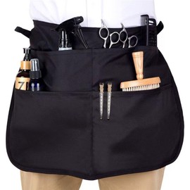 ExcellaElite 2PCS Black Apron, Dustproof Black Waist Apron Anti-Fouling Anti-Dirt Suitable for Kitchen Restaurant Work Waitress Chef Waiter Cooking Baking