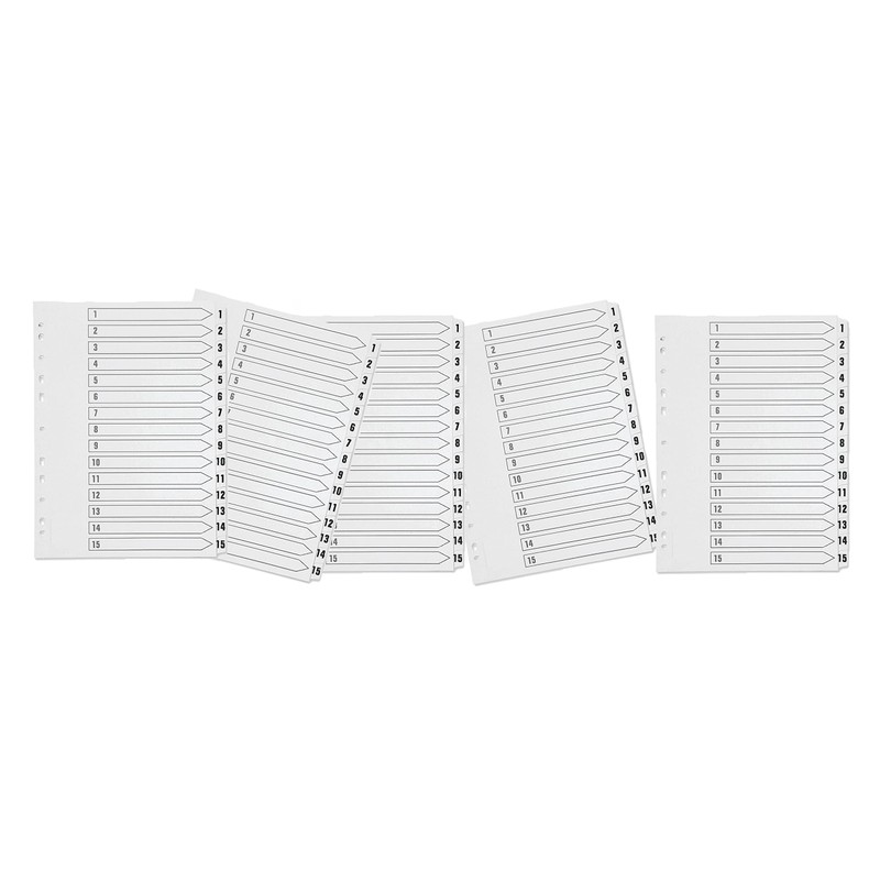Q-Connect 1-15 Index Multi-punched Polypropylene White A4