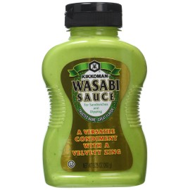 Kikkoman Wasabi Sauce 9.25 Ounce Pack of 2 Spicy Condiment for Dips and More