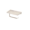 Linkaa Brushed Nickel Toilet Paper Holder with Shelf,Wall Mount Bath