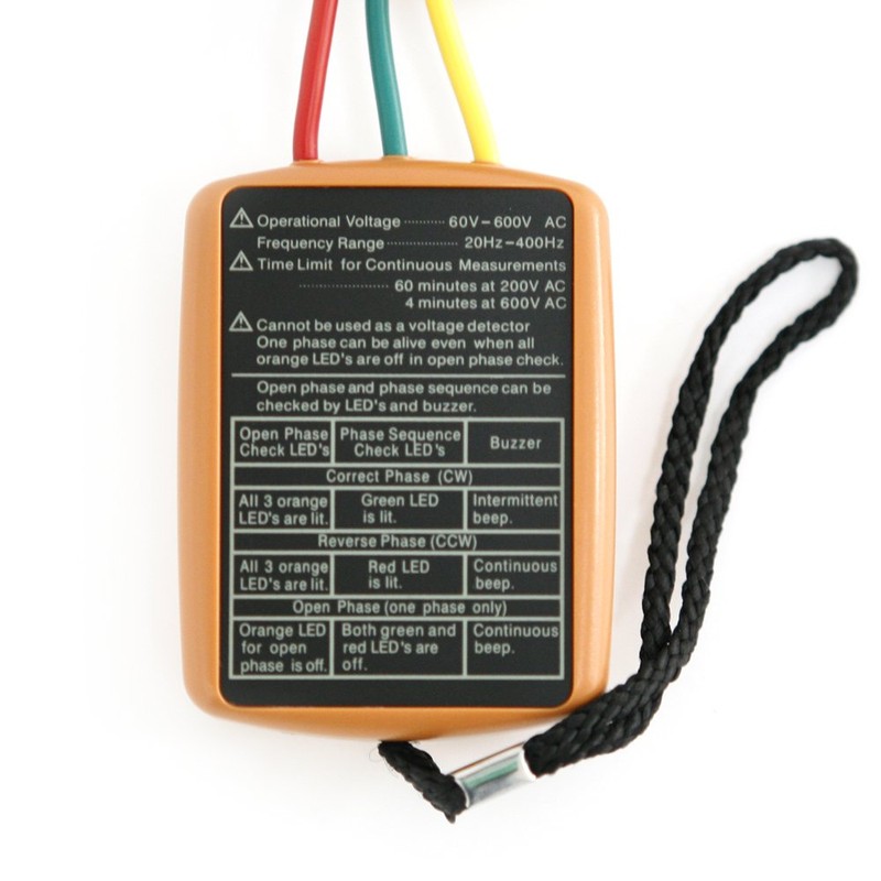 ATOPLEE 3 Phase Sequence Presence Rotation Tester Indicator Detector Meter