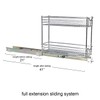 Household Essentials Narrow Sliding Cabinet Organizer, Two Tier Chrome Organizer,