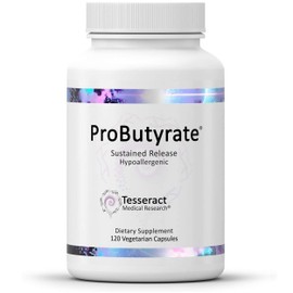 Tesseract Medical Research ProButyrate Gut Health Supplement, Butyric Acid Complex, Gastrointestinal Support Supplement, Helps Restore Balance to Stabilize Gut Microbiome, 600mg, 120 Capsules