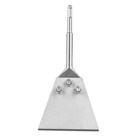Nucraft 5'' x 10'' SDS Plus Floor Scraper, Tile Removal Tool SDS Plus Chisel Bit Heavy Duty for Rotary Hammer Drill with Spare Bolts and Locknuts and One Replacement Blade