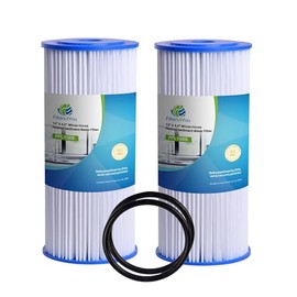 CFS – Pleated Water Filter Cartridges Compatible with American Plumber W30PEHD, W50PEHD, FXHSC, GXWH40L, GXWH35F, W10-PR, R50-BBSA – Replacement Water Filter Cartridge (Pack of 2 with 2 O-Rings)