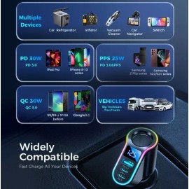 Joyroom Cargador Auto Joyroom Cr-cl21-carga Rápida Pd3.0 Y Qc3.0 Rgb