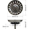 AONAT 2PCS Sink Strainer Plug,Kitchen Sink Stainless Steel Thicken Strainer