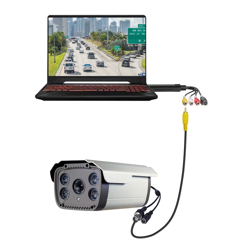 Video Collection Card Black Portable USB 2.0 for Windows XP/Vista/7/8/10/Linux