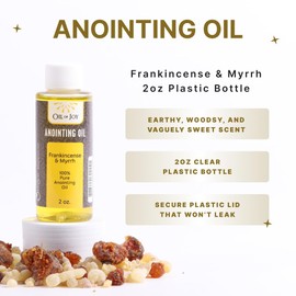 Swanson Christian Products Frankincense and Myrrh Anointing Oil 2 Oz 100% Pure Anointing Oil for Prayers by Oil of Joy