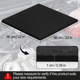 dojobkinb Oil Drain Splash Pad 2 Pcs 22" x 22" Oil Pan Splash Guard, Anti Splash Oil Drain Mat, No Splatter Oil Pad Fits Most Oil Drains - Square, Black