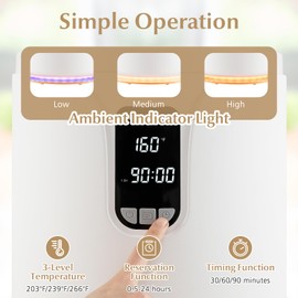 Tangkula 20L Towel Warmer Bucket, Large Luxury Towel Heater w/ 24H Delay Timer, 30/60/90 Min Auto Shut Off, 3-Level Heated Blanket Warmer w/RGB Light & Child Lock for Spa, Bathrobe (White, 20L)