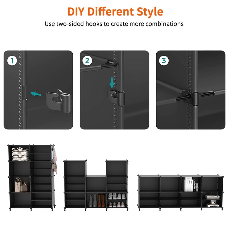 AWTATOS Closet Organizer 6 Cube Storage Shelves Portable Closet Clothes