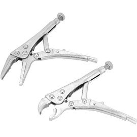 Orbitron 2pc Mini Locking Long Nose Mole Vice Welding Grip Clasp Small Adjustable Pliers (2589)