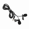 Black Double Head Lavalier Lapel Microphone No Driver Installation Required