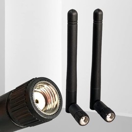 (2-Pack) Dual Band WiFi 2.4GHz 5GHz 5.8GHz 3dBi MIMO RP-SMA Male Antenna for WiFi Router Wireless Network Card USB Adapter- Security IP Camera Video Surveillance Monitor