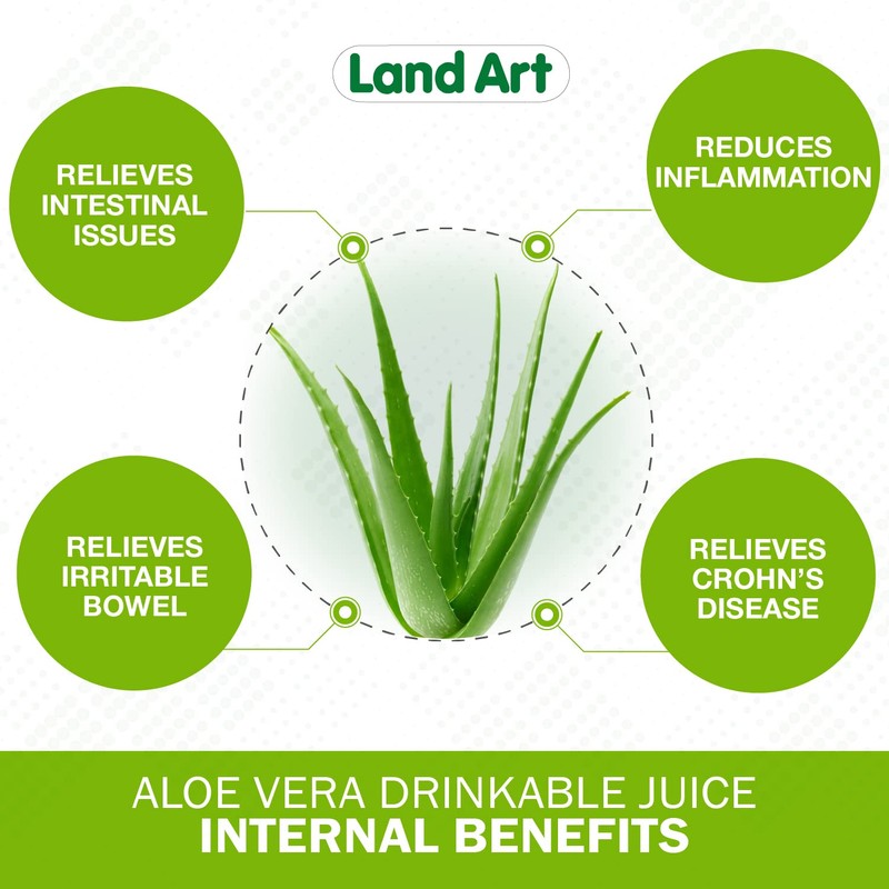 Land Art Pure Aloe Vera Juice Unflavoured 500 ml -