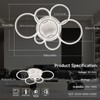 FNOESTY Modern LED Ceiling Light Fixture, Dimmable Flush Mount Ceiling