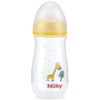 Nuby Wide Neck Bottle with Anti-Colic Air System, Colors/Prints May