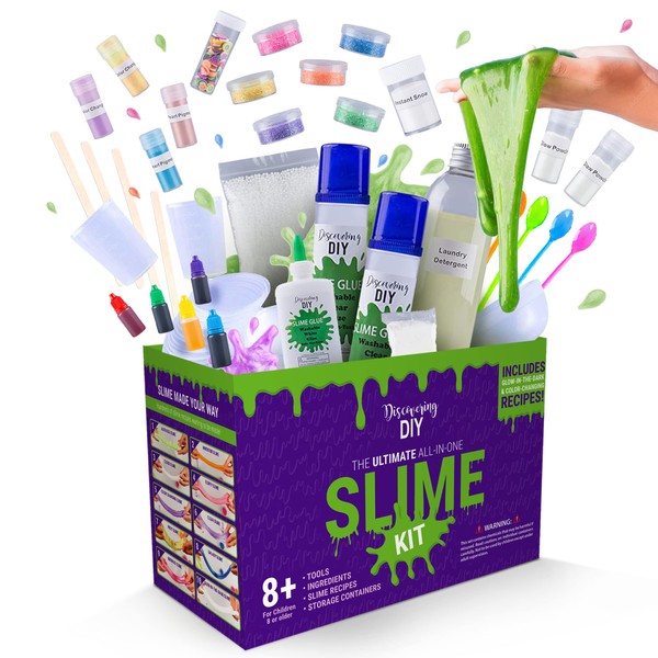 Discovering DIY Slime Kit for Girls and Boys - 52-Piece