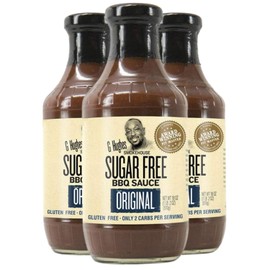 G Hughes Original Sugar Free BBQ Sauce - Sugar Free Barbecue Sauce, No Sugar BBQ Sauces, Gluten Free Barbecue Sauces, Sugar Free, Low Carb BBQ Sauce - 18 oz (3-Pack)