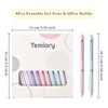 Temiary 18 Pcs Retractable Erasable Gel Ink Pens, 8 Pens