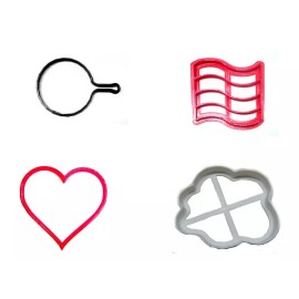 AJT DONT GO BACON MY HEART BREAKING LOVE VALENTINES SET OF 4 COOKIE CUTTER PR1431