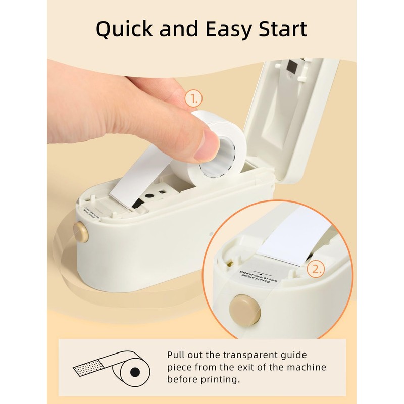 Makeid L1 Label Maker Machine with Tape - Portable &