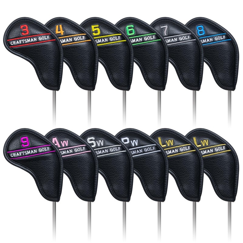 Golf Iron Covers Magnetic Wedge Cover Club Head Cover Set