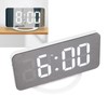 LED Digital Alarm Clock USB Charging Mirror Clock with 4