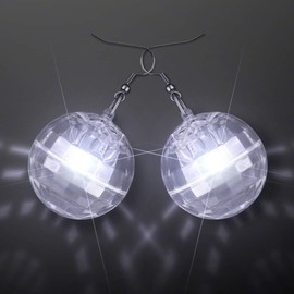 LED Light Projecting Disco Ball Light Up Earrings for Women