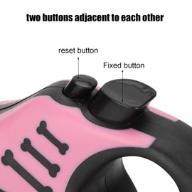 GLOGLOW Correa retráctil para Perros, Liviana 5M Juego de Correas retráctiles para Perros con Recipiente Plegable Dispensador Bolsas de Basura Hebilla para Perros Correr Caminar Entrenamiento(Rosa)