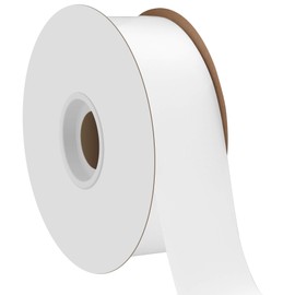 Offray Single Face Satin Craft 1-1/2-Inch by 50-Yard Ribbon Spool, White