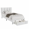 VECELO Twin Bed Frame with Storage Drawer, Heavy-Duty Platform Bedframe