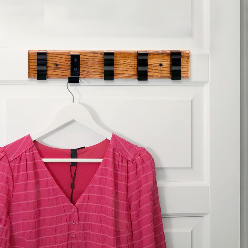 TONGNENGLIU Modern Wall Mounted Coat Rack, Floating Rack with Retractable