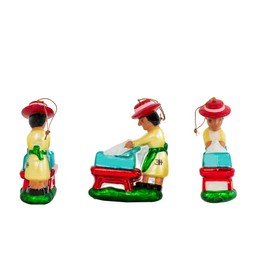 The Clementine Hunter Collection-Collectible Christmas Ornaments, Hand Sculpted and Painted, Glass Keepsakes, Clementine Hunter Wash Day Figurine Ornament