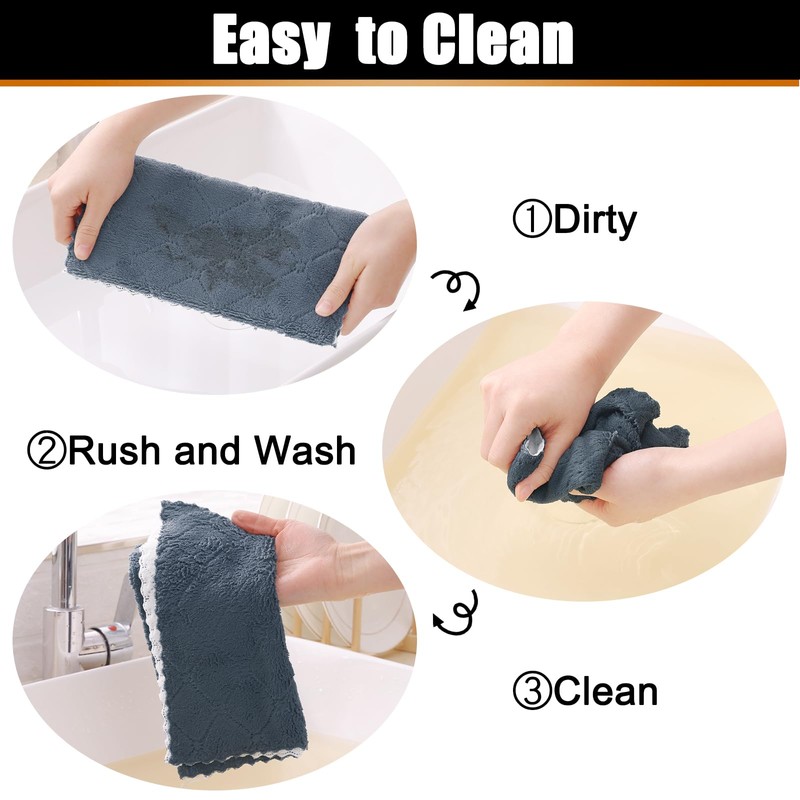 Mordimy 12 Pack Kitchen Cloths Dish Towels (10" x 10",
