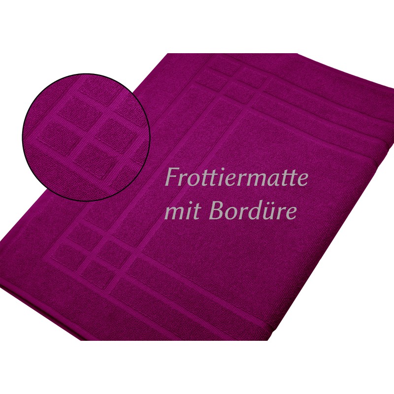 Lashuma Badezimmermatte Maschinenwaschbar 50x70 cm schnelltrocknend, Linz Violett - Orchidee