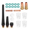 23Pcs TIG Welding Accessory Set Glass Cup Connector Electrode Clamp