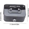 Small Cash Box, Small Safe, Cash Box with 2 Keys,