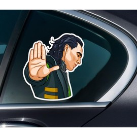 Horizon Decals Please Stop Sign Vinyl Sticker Decal - 5 Inches Funny Anime Stickers - for Vehicles Cars Bumper Helmet Motorcycle Window Adults Laptops Boat Cup Tumblers Trucks