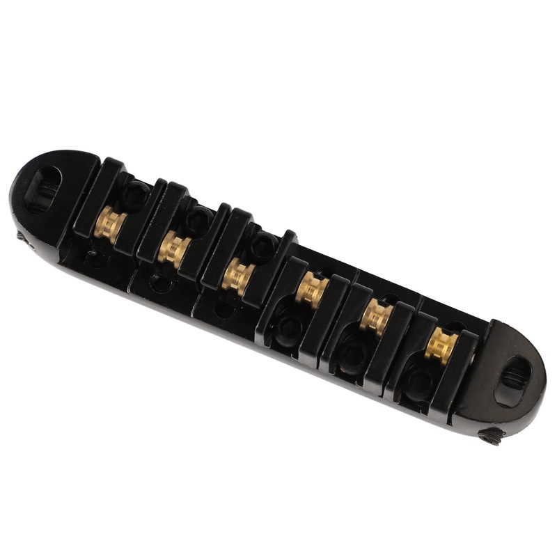 Guitar Roller Saddle Bridge Aluminium Alloy Black Tune Tailpiece Bridge