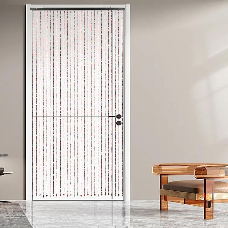 Ousuwo Rainbow Sparkle Thread Curtain for Doorway & Background Decor
