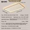 Modern Full Spectrum LED Flush Mount Ceiling Light,Ultra-Thin Acrylic Square