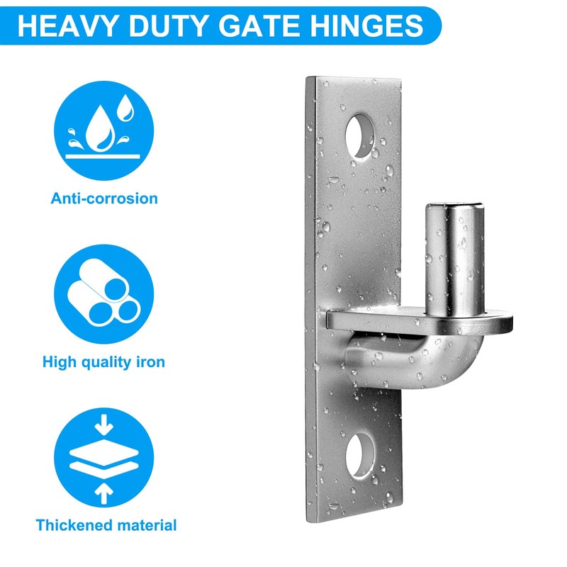 Wall Mount Gate Hinges, 2 Pack Farm & Chain Link