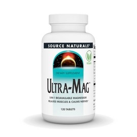 Source Naturals Ultra-Mag, 5-in-1 Bioavailable Magnesium - Relaxes Muscles & Calms Nerves* - 120 Vegan Tablets
