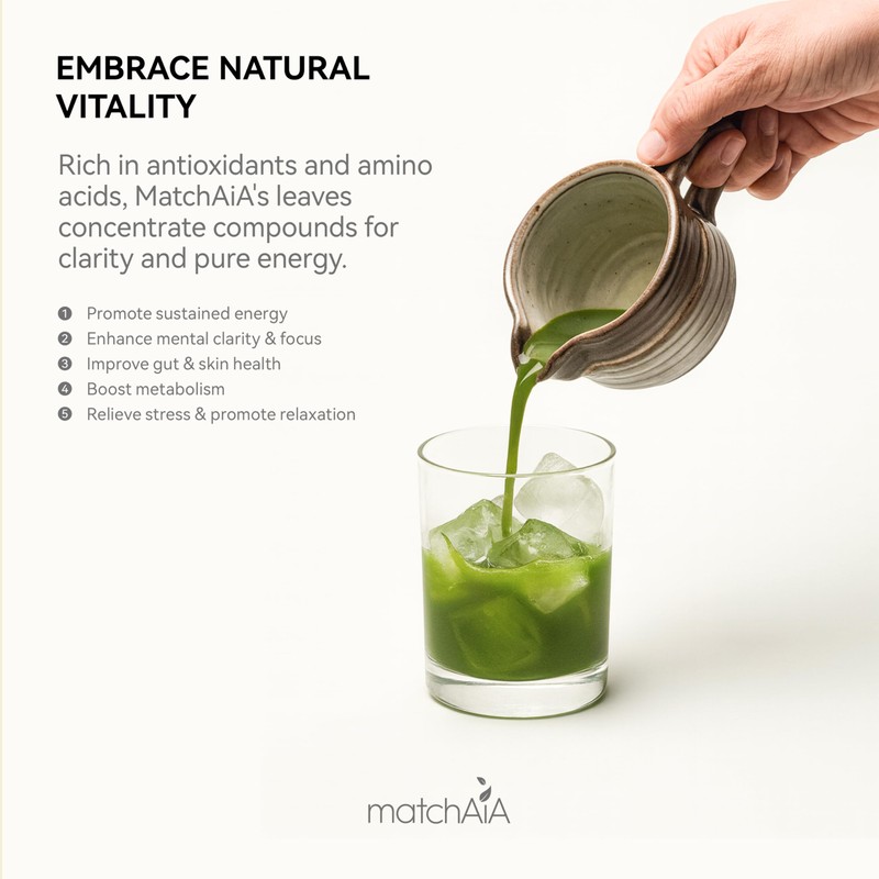 MatchAiA Organic Ceremonial Matcha Green Tea Powder - Premium Ceremonial