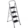 SEGAWE 4 Step Ladder Folding Step Stool Sturdy Steel Ladder